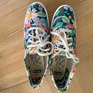 Keds rifle & paper Colorful Floral Lace-Up Shoes size 6.5